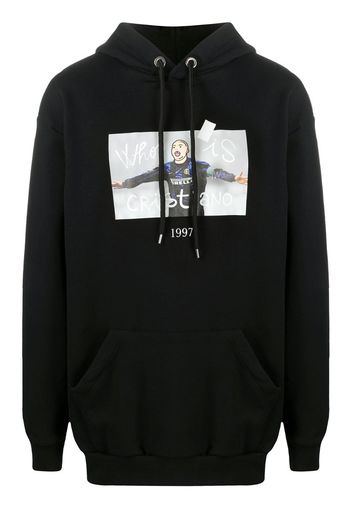 graphic football print hoodie