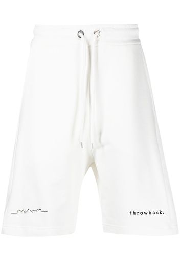 Throwback. Shorts sportivi con stampa - Bianco