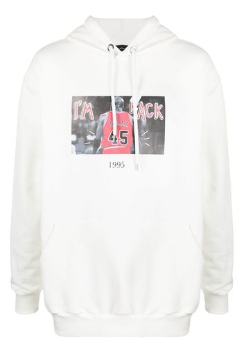 Throwback. Felpa con stampa - Bianco
