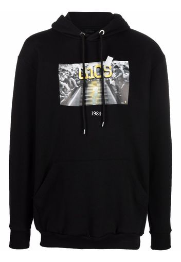 Throwback. Diego graphic-print hoodie - Nero