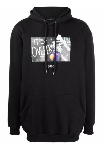 Throwback. photograph-print cotton hoodie - Nero