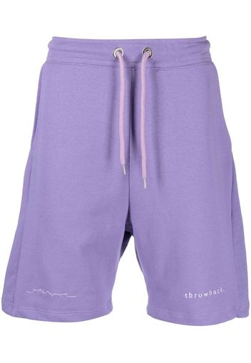 Throwback. Shorts sportivi con stampa - Viola