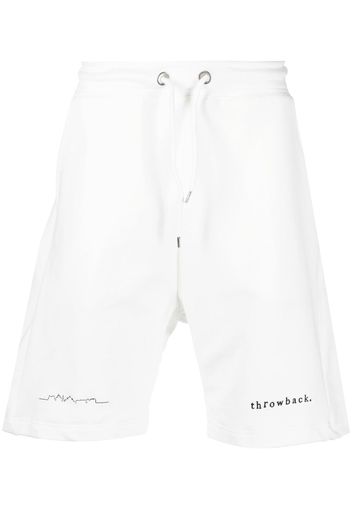 Throwback. Shorts sportivi con stampa - Bianco