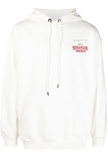 Throwback. x Stranger Things graphic-print hoodie - Bianco