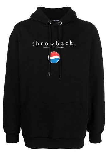 Throwback. graphic-print pullover hoodie - Nero