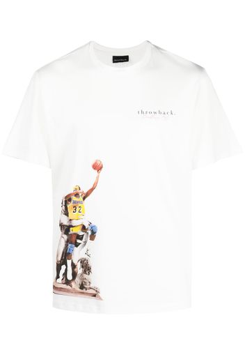 Throwback. photograph-print cotton T-shirt - Bianco