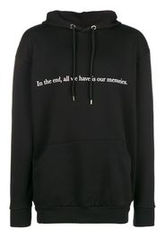 Throwback. Felpa con cappuccio 'Memories' - Nero