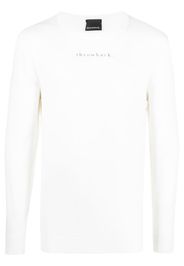 Throwback. graphic-print merino-blend jumper - Bianco