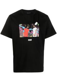 Throwback. graphic-print cotton T-shirt - Nero