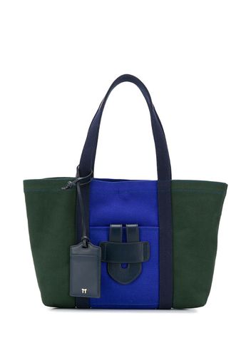 Borsa shopper con design color-block