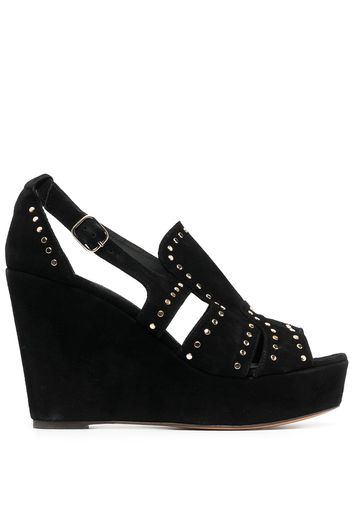 Tila March wedge utah stud sandals - Nero