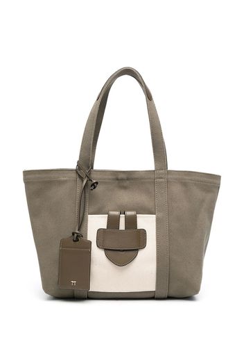 Tila March Borsa tote bicolore - Verde