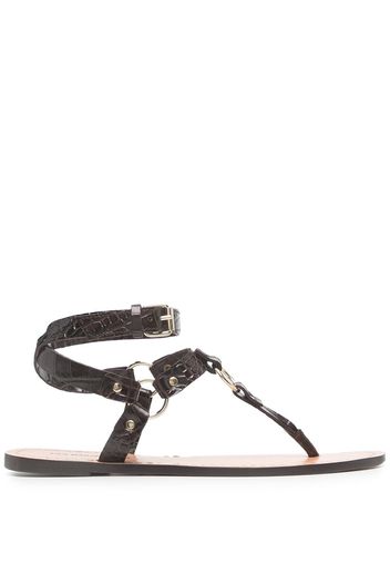 Tila March buckle-fastening leather sandals - Marrone