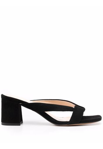 Tila March origami suede mule - Nero