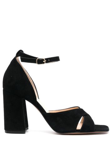 Tila March Gabrielle suede 100mm sandals - Nero