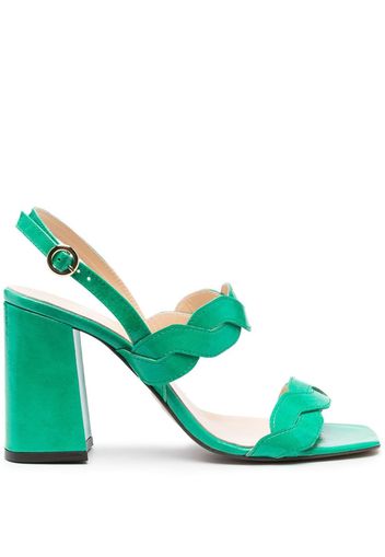 Tila March Rhea 95mm block heel sandals - Verde