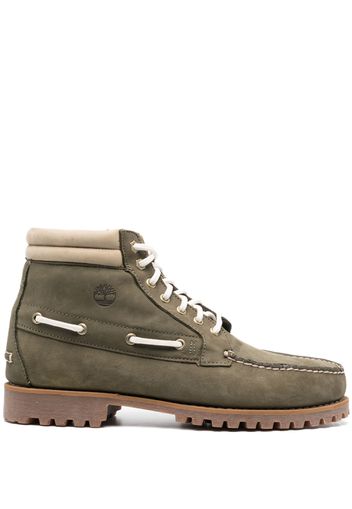 Timberland two-tone lace-up leather boots - Verde