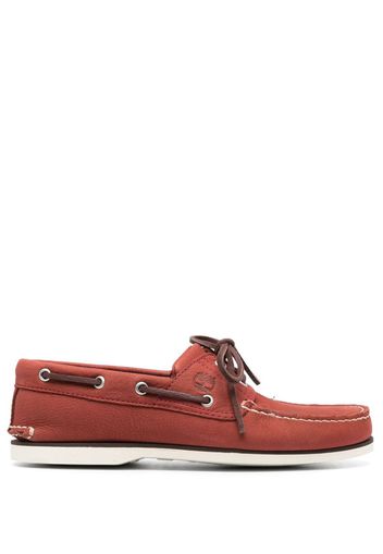 Timberland calf-leather boat shoes - Rosso