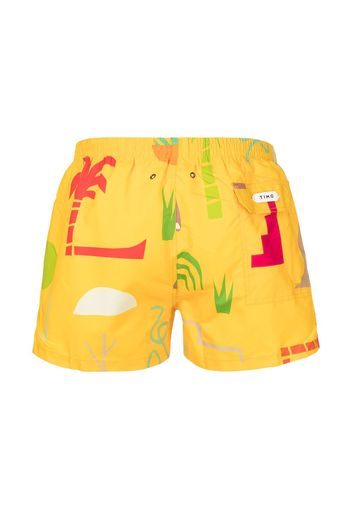 Timo Trunks Costume da bagno Hawaii - Giallo