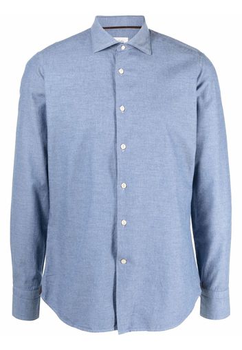 Tintoria Mattei long-sleeved twill shirt - Blu