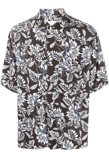 Tintoria Mattei floral-print short-sleeved shirt - Nero