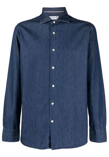 Tintoria Mattei Camicia denim a maniche lunghe - Blu