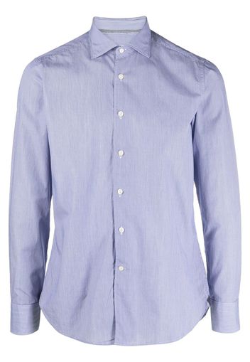 Tintoria Mattei long-sleeve cotton shirt - Blu