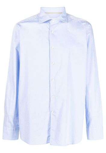 Tintoria Mattei spread-collar long-sleeve shirt - Blu