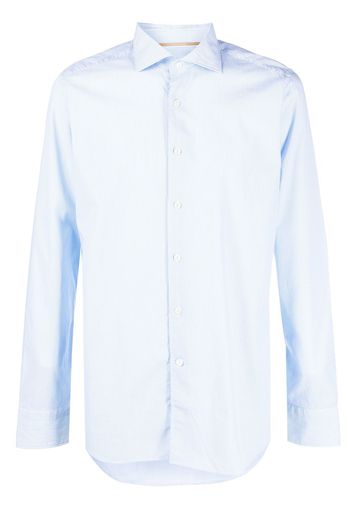 Tintoria Mattei long-sleeved cotton shirt - Blu