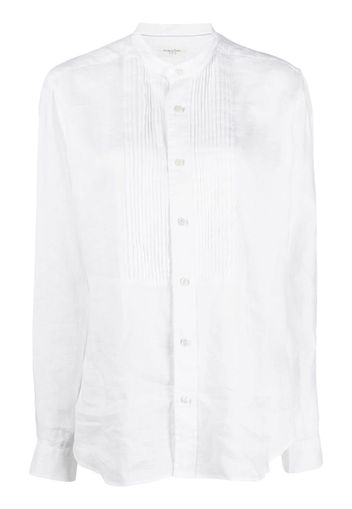 Tintoria Mattei pleated-bib linen shirt - Bianco