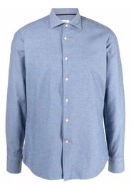 Tintoria Mattei long-sleeved twill shirt - Blu