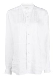 Tintoria Mattei pleated-bib linen shirt - Bianco