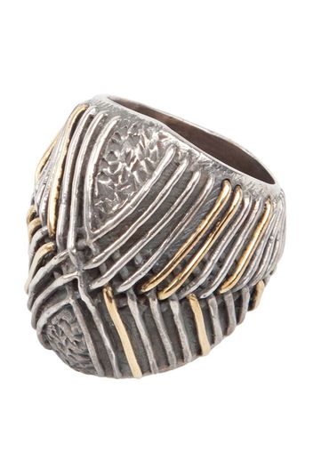 Tobias Wistisen wide braid wire ring - Argento