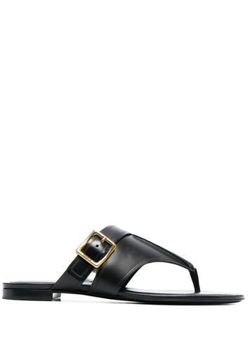 Tod's side-buckle leather flat sandals - Blu