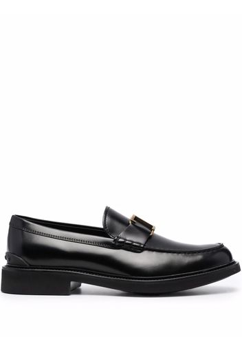 Tod's semi-shine leather loafers - Nero