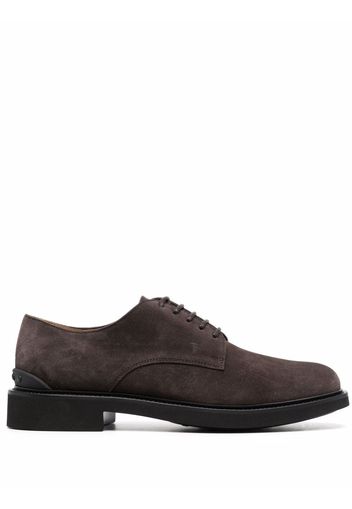 Tod's almond-toe lace-up Derby shoes - Marrone