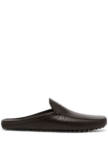 Tod's Sabot leather slippers - Marrone