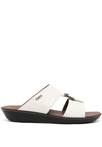 Tod's textured leather sandals - Bianco