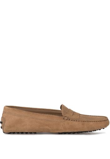 Tod's almond toe loafers - Marrone