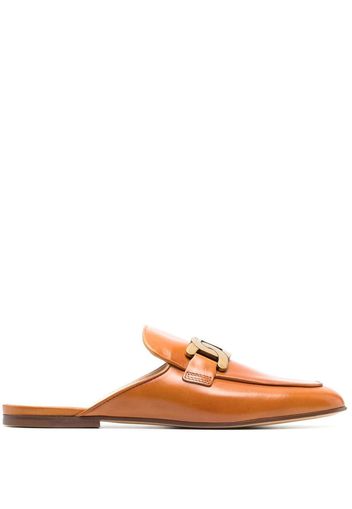 Tod's Kate leather mules - Marrone