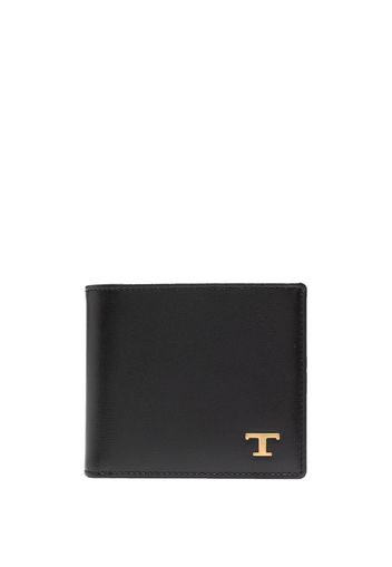 Tod's logo-plaque leather bi-fold wallet - Nero