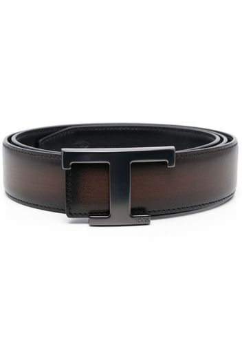 Tod's T logo-buckle belt - Marrone