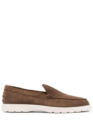 Tod's 30mm slip-on suede loafers - Marrone