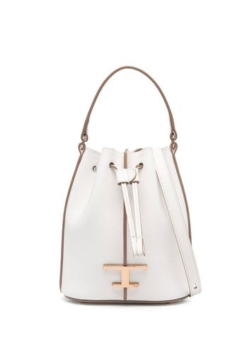 Tod's logo hardware bucket bag - Bianco