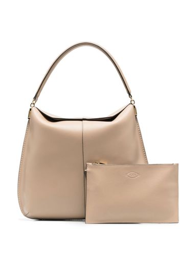 Tod's logo plaque tote bag - Toni neutri