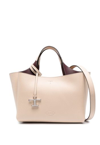 Tod's Borsa tote con placca logo - Toni neutri