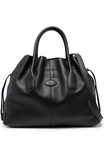 Tod's small Di drawstring leather tote bag - Nero