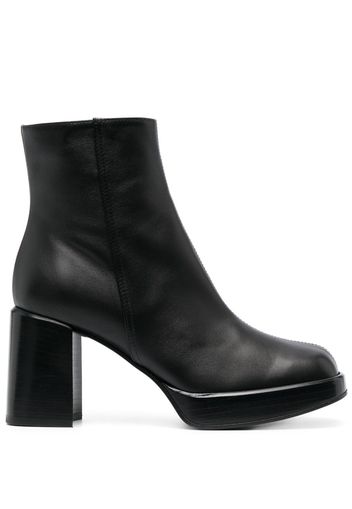 Tod's 80mm square-toe leather boots - Nero
