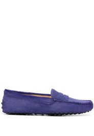 Tod's round-toe textured-finish loafers - Viola