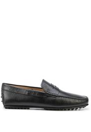 Tod's grained leather penny loafers - Nero